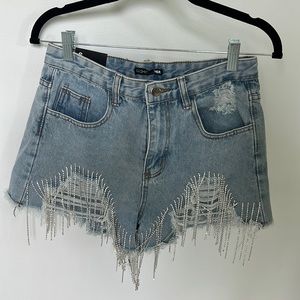 BNWT Jean shorts with embellishment